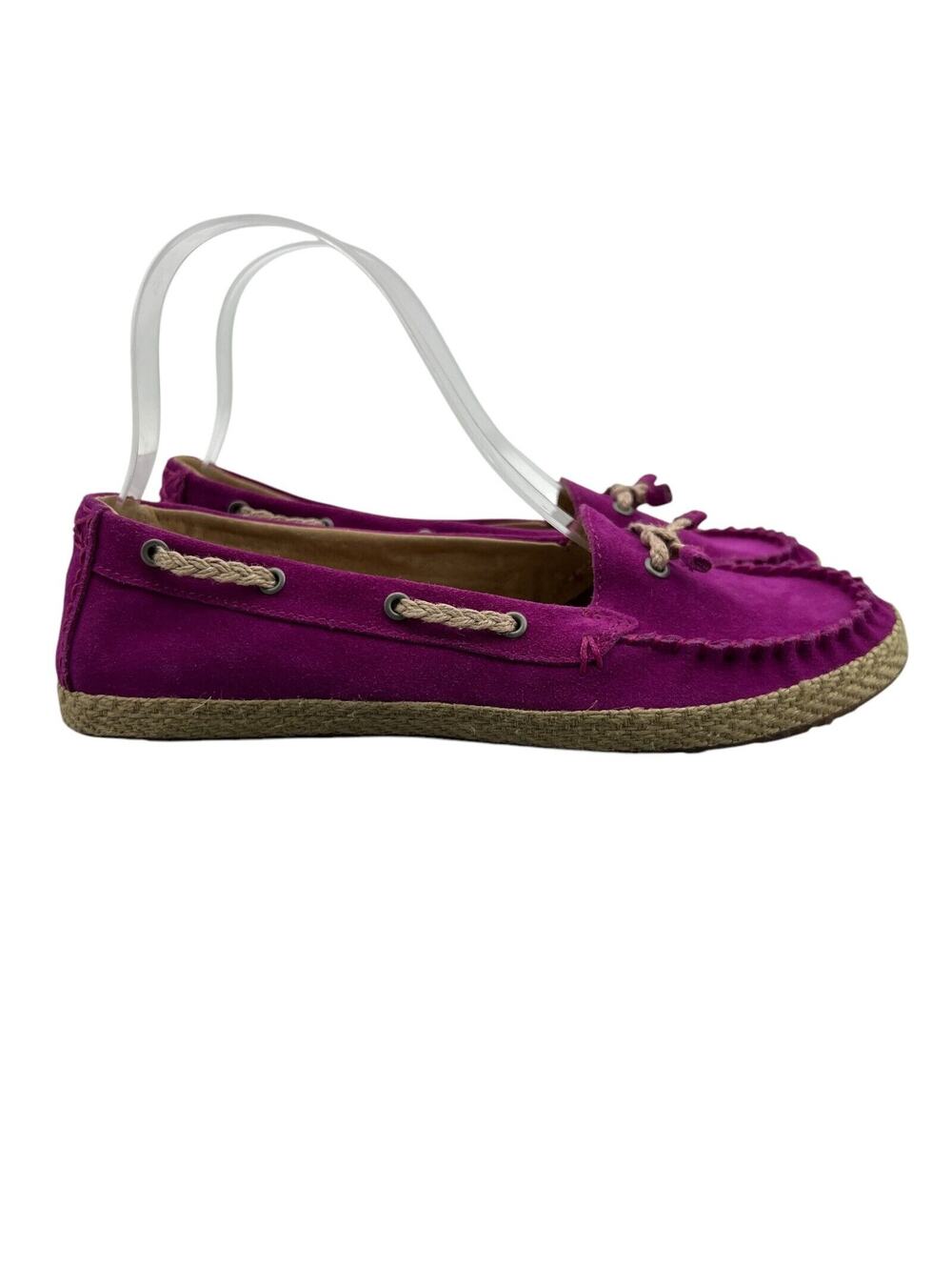 UGG Youth 6 Flats Cerise Suede Espadrille Flats Ariana Boat Shoe Moccasin Loafer